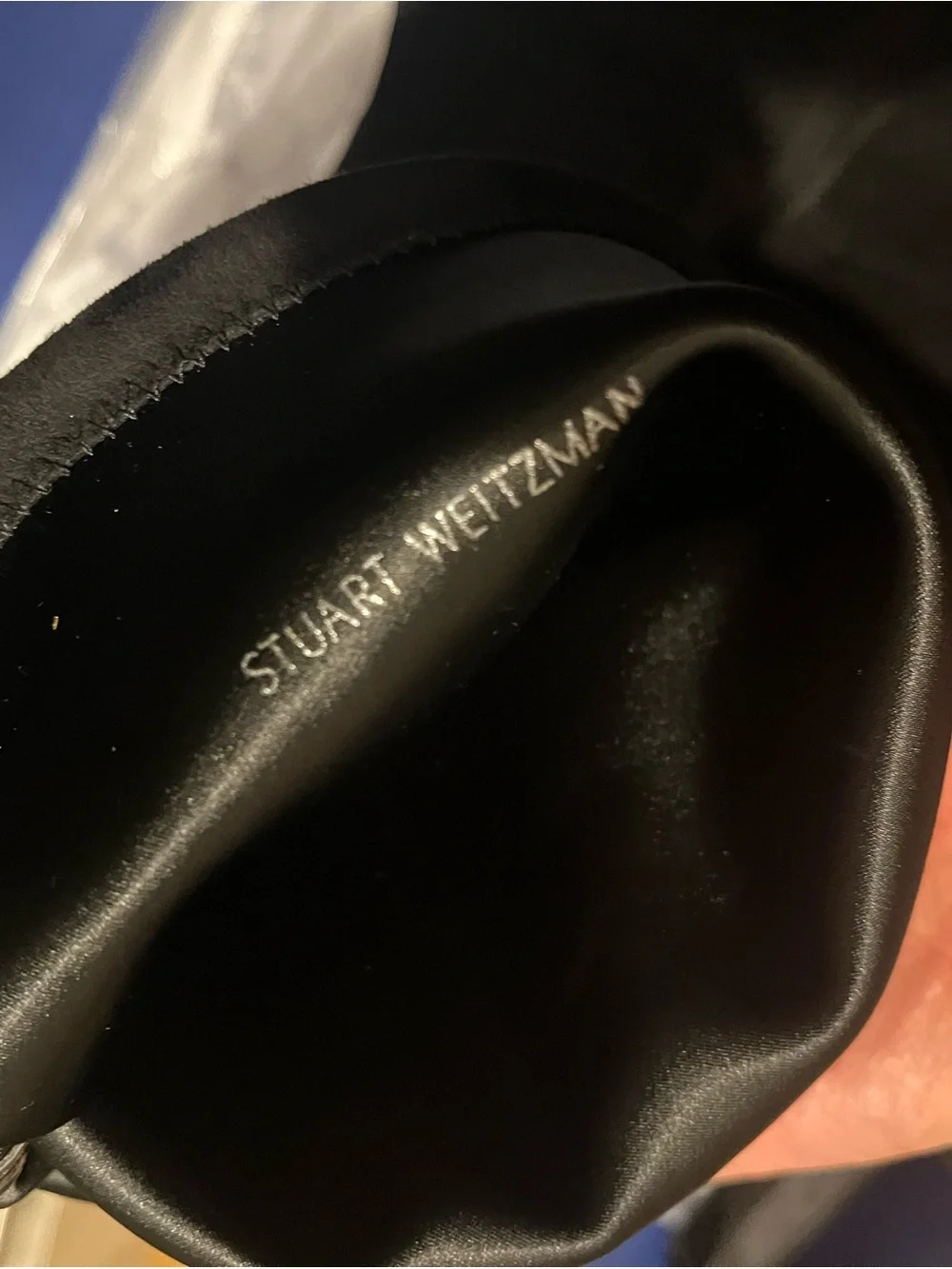 Stuart Weitzman Highland Black Over-the-Knee Suede Heeled Boots